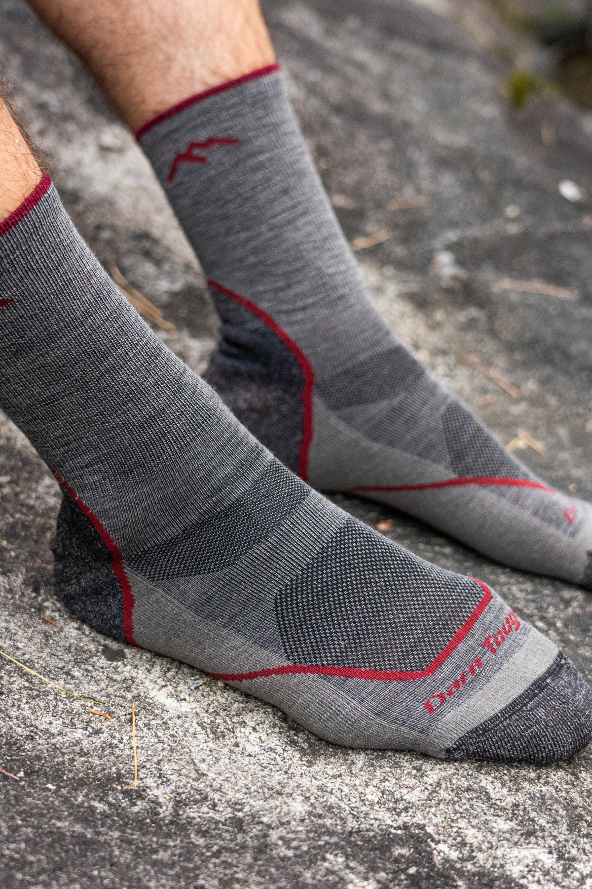 Darn Tough Men's Light Hiker Micro Crew Lightweight Hiking Socks in Taupe, a lightweight cushioned merino hiking sock that keeps feet dry and comfortable on day hikes, backpacking trips and everyday outdoor wear, guaranteed for life