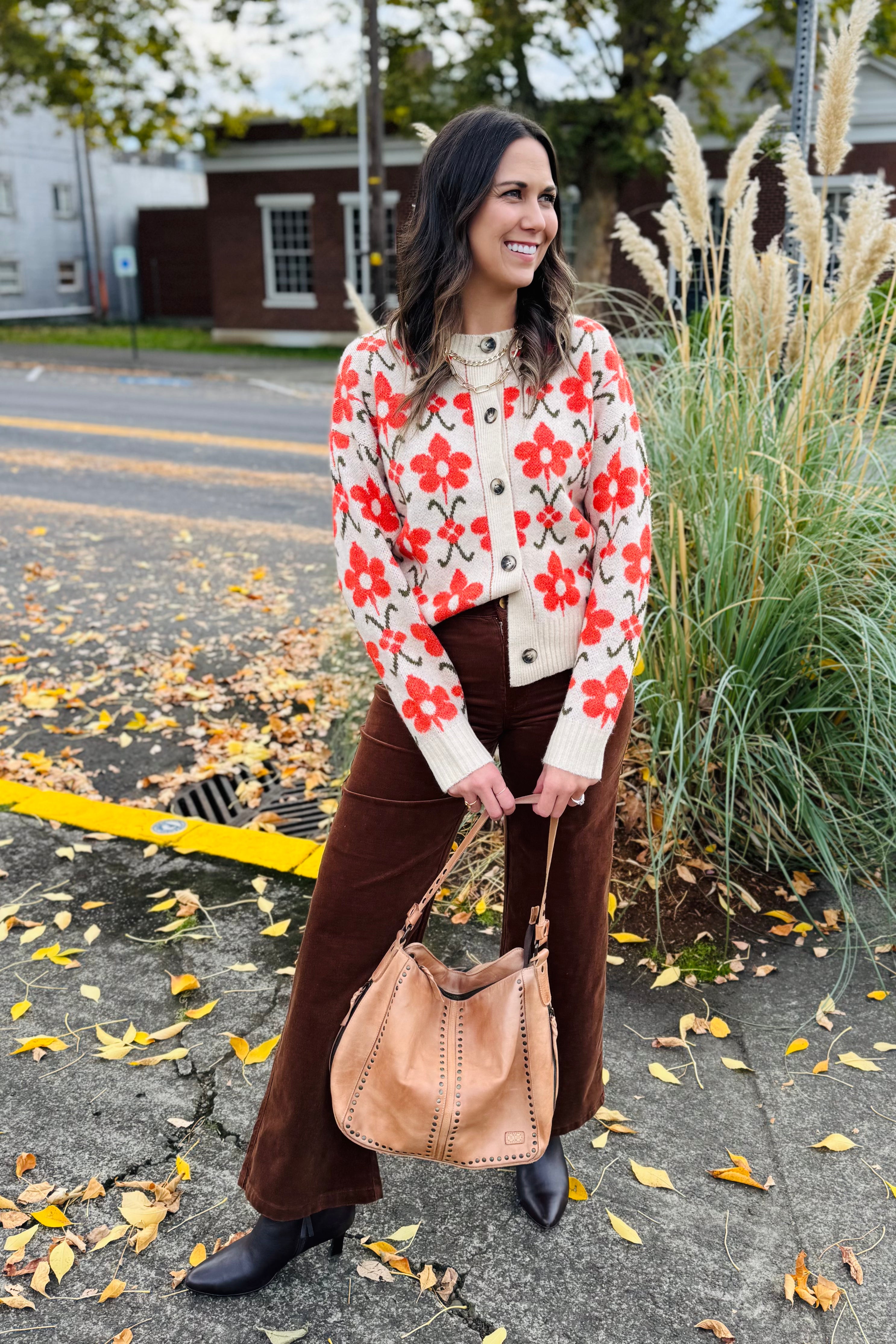Orange Flowers Cardigan