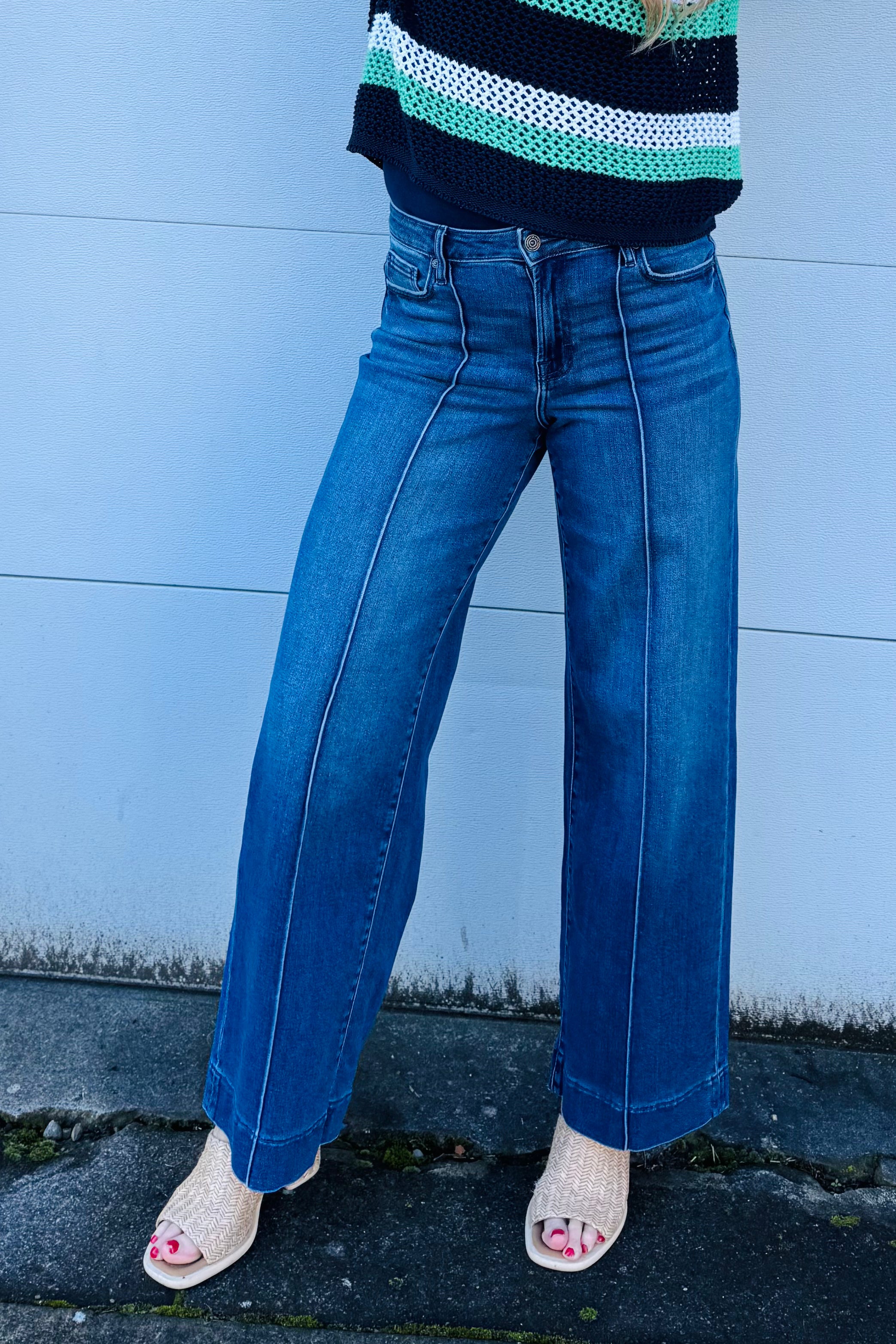 Nori Pintuck High Rise Denim