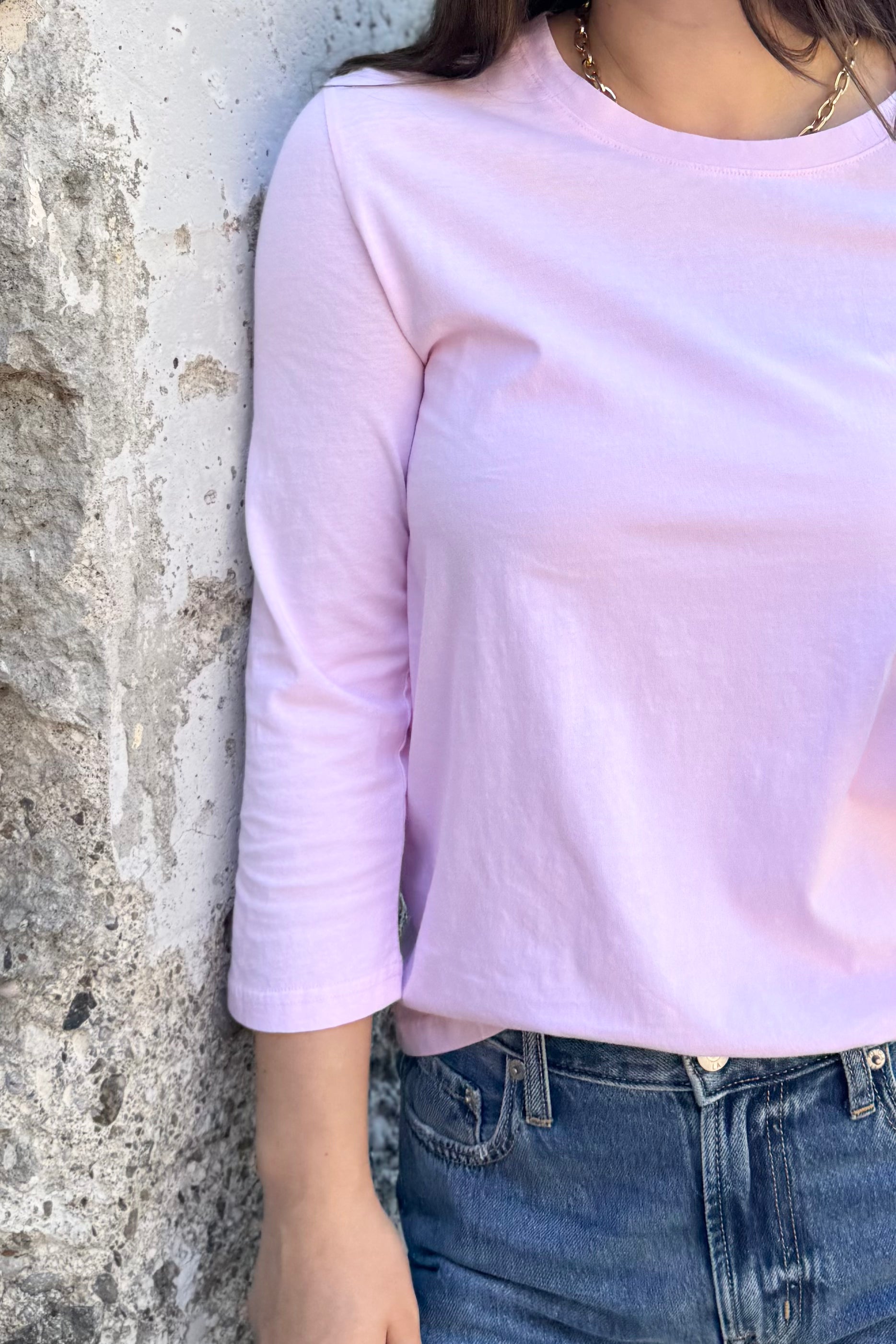 3/4 Sleeve Crew Neck
