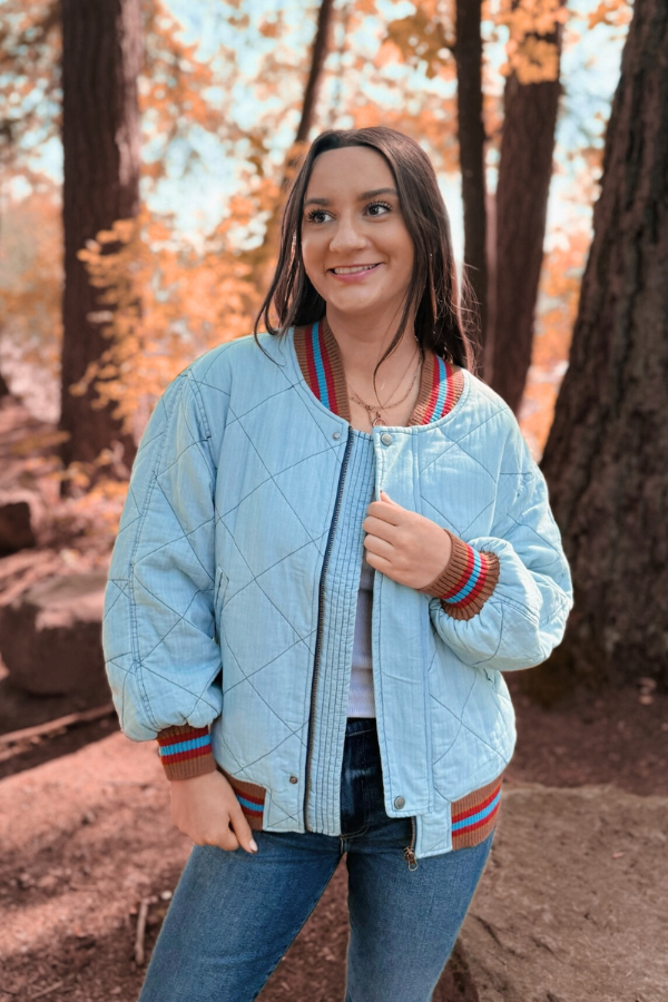Quilted Bomber Jacket