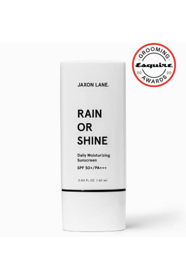 Jaxon Lane Rain or Shine, an easy daily skincare step for workdays, travel and time outdoors, and a thoughtful gift for him