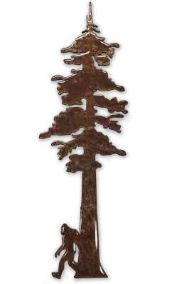 Paradise Cay Publications Redwood Tree with Bigfoot Magnet, a fun magnet for the fridge, toolbox or filing cabinet and an easy souvenir or stocking stuffer