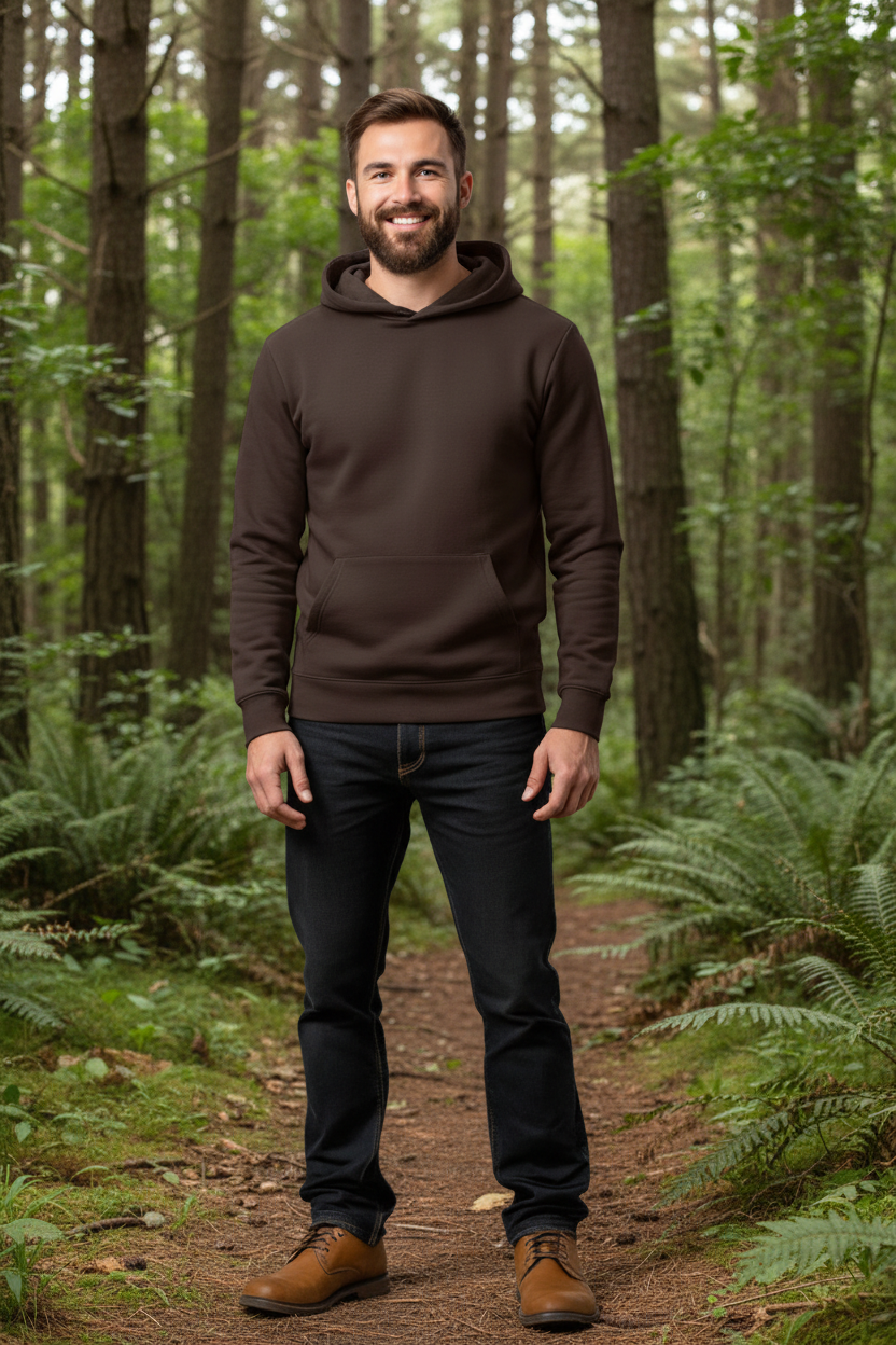 7 Diamonds Rev Hoodie in cacao, a comfortable everyday hoodie for forest walks, road trips and cool PNW evenings.
