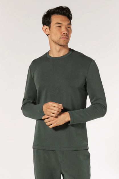 7 Diamonds Rev Long Sleeve Tee-Basil, a soft, comfortable tee for everyday wear, layering, travel and weekend adventures