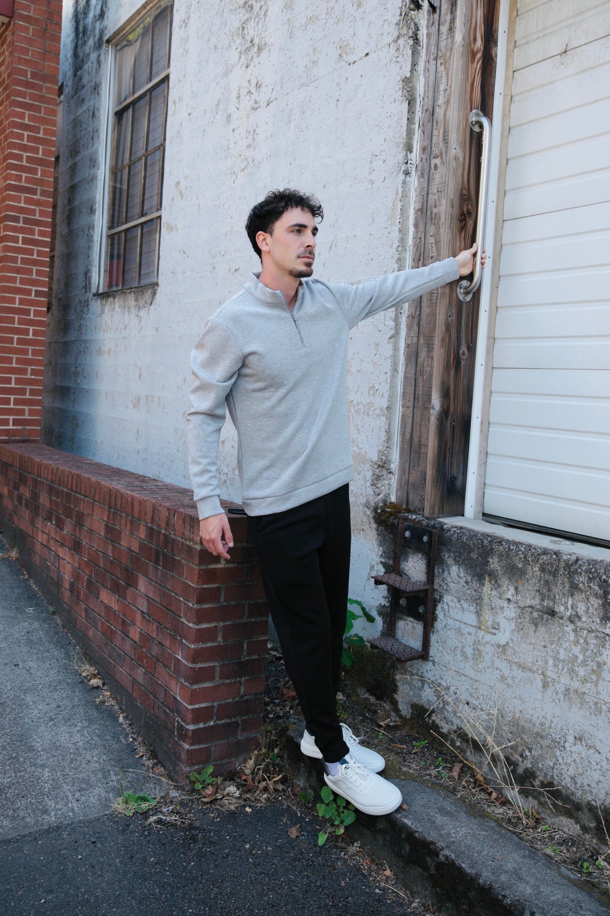 7 Diamonds Rev Quarter Zip Pullover - Heather Grey, a soft, comfortable layer for cool evenings, travel days, campfires and weekend errands