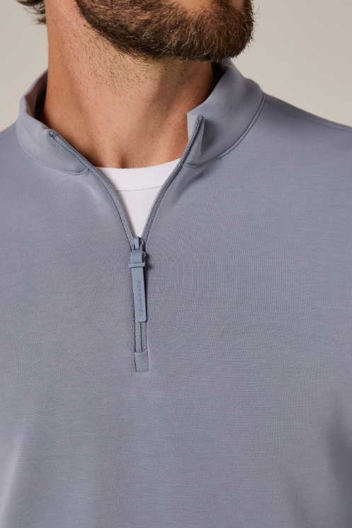 7 Diamonds Rev Quarter Zip Pullover - Thundercloud, a soft, comfortable layer for cool evenings, travel days, campfires and weekend errands