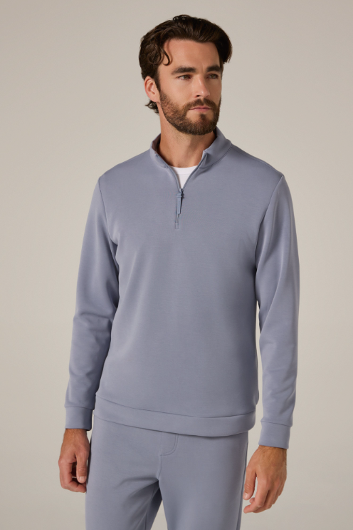 7 Diamonds Rev Quarter Zip Pullover - Thundercloud, a soft, comfortable layer for cool evenings, travel days, campfires and weekend errands