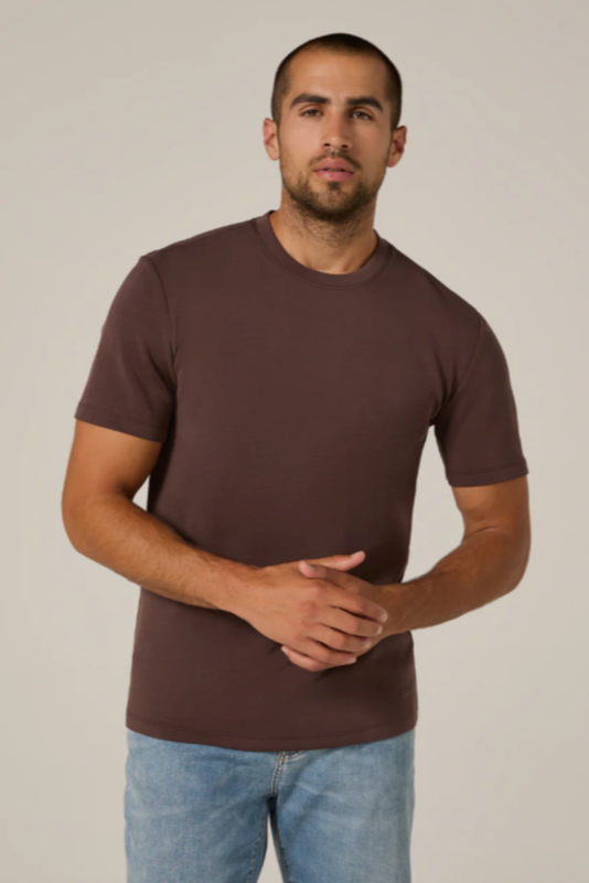 7 Diamonds Rev Short Sleeve Tee-Bordeaux, a soft, comfortable tee for everyday wear, layering, travel and weekend adventures
