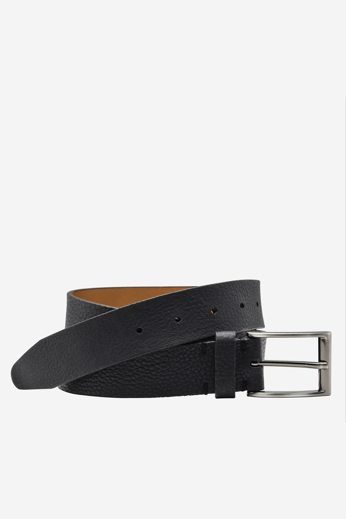 Johnston & Murphy Soft Pebble Belt - Black, a quality belt that finishes off office outfits, jeans and dressy occasions