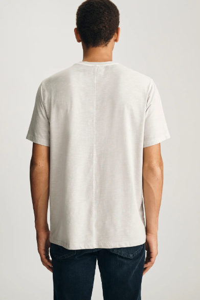 Mavi Soft Slub Crew Neck Tee - White, a soft, comfortable tee for everyday wear, layering, travel and weekend adventures