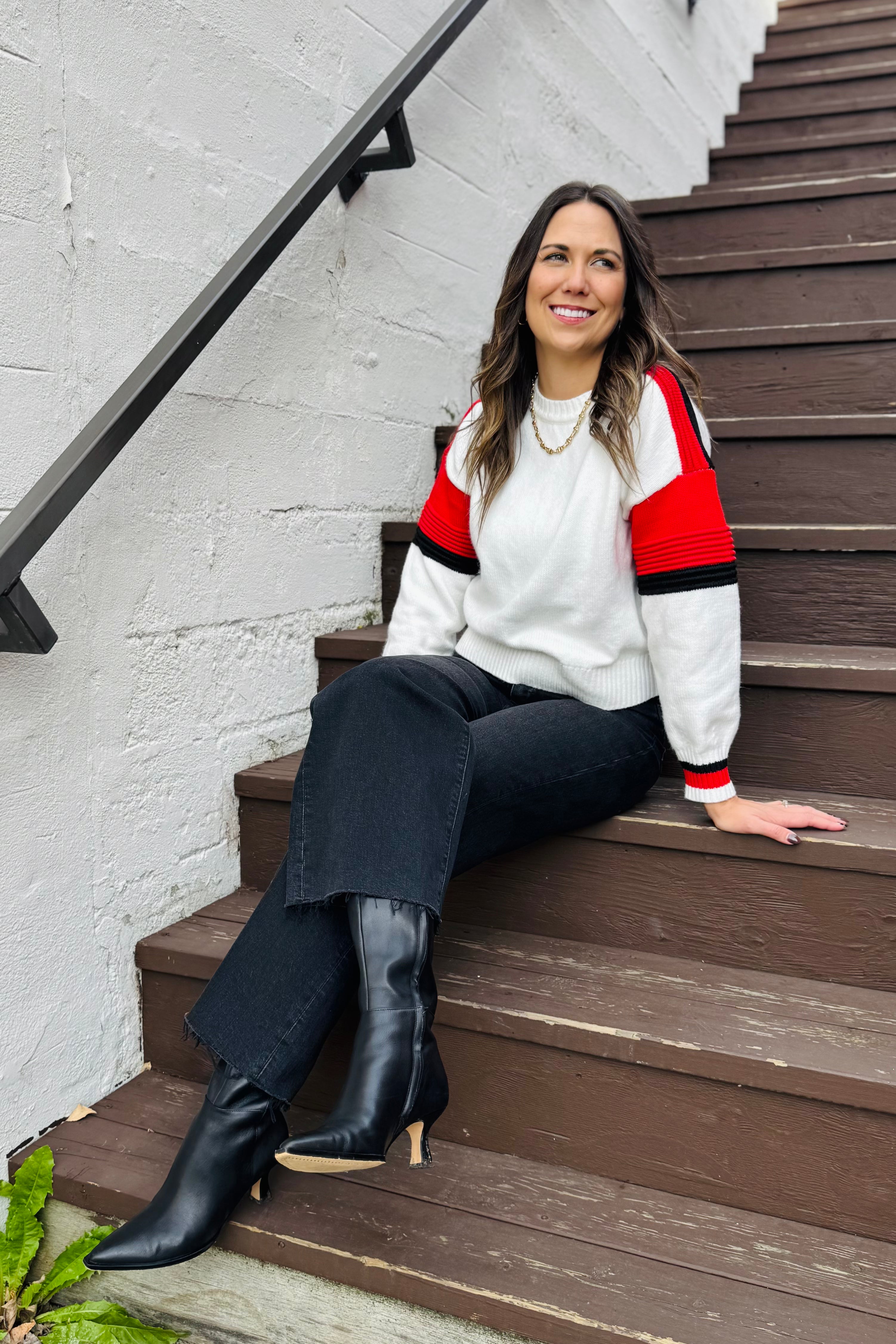 Sporty Stripe Crewneck