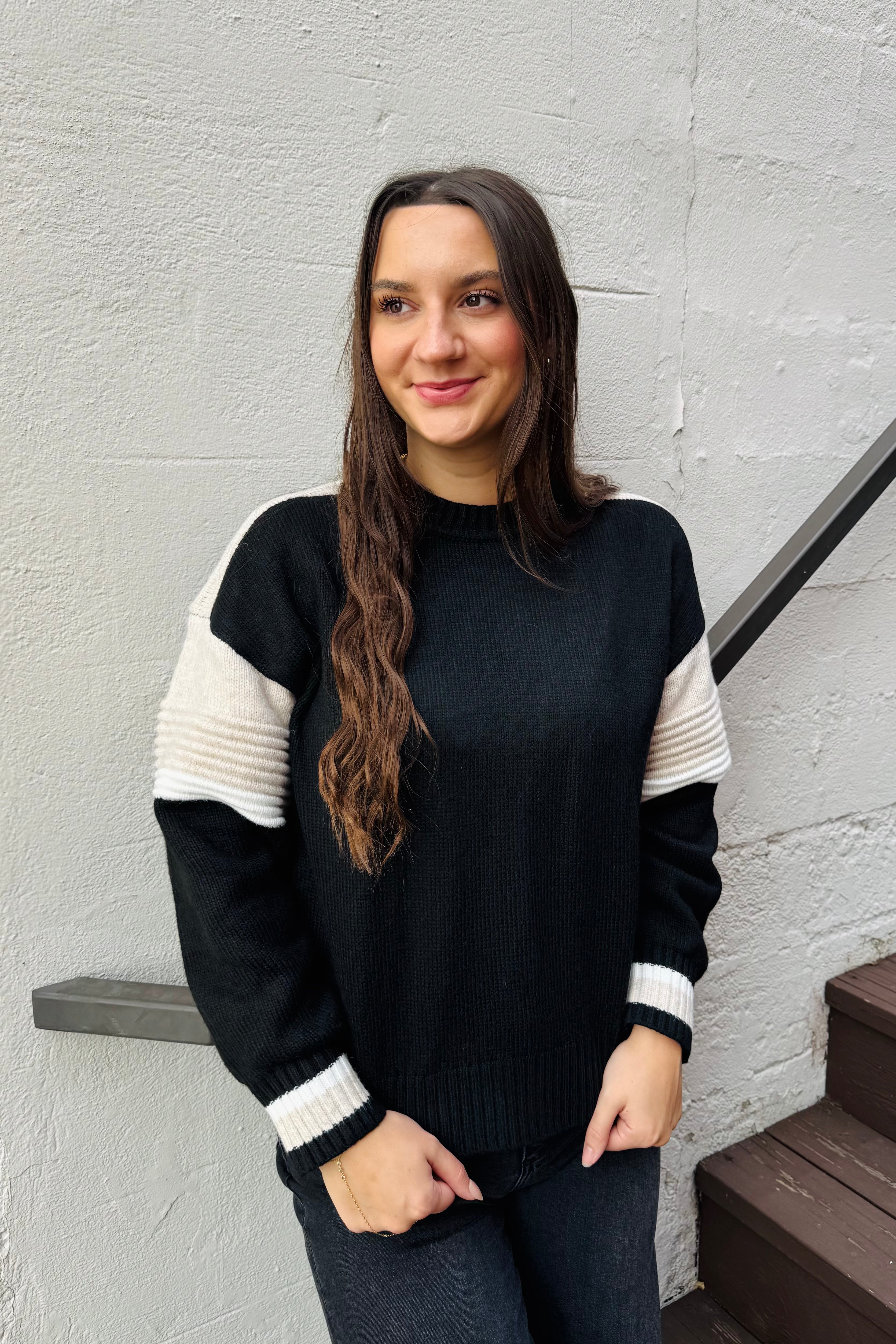 Sporty Stripe Crewneck