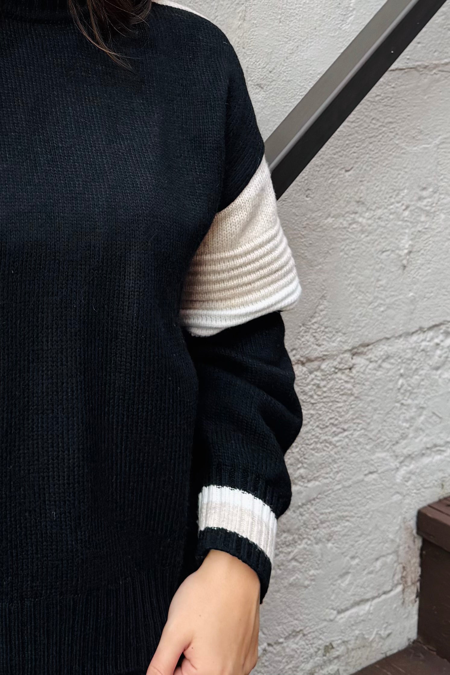 Sporty Stripe Crewneck
