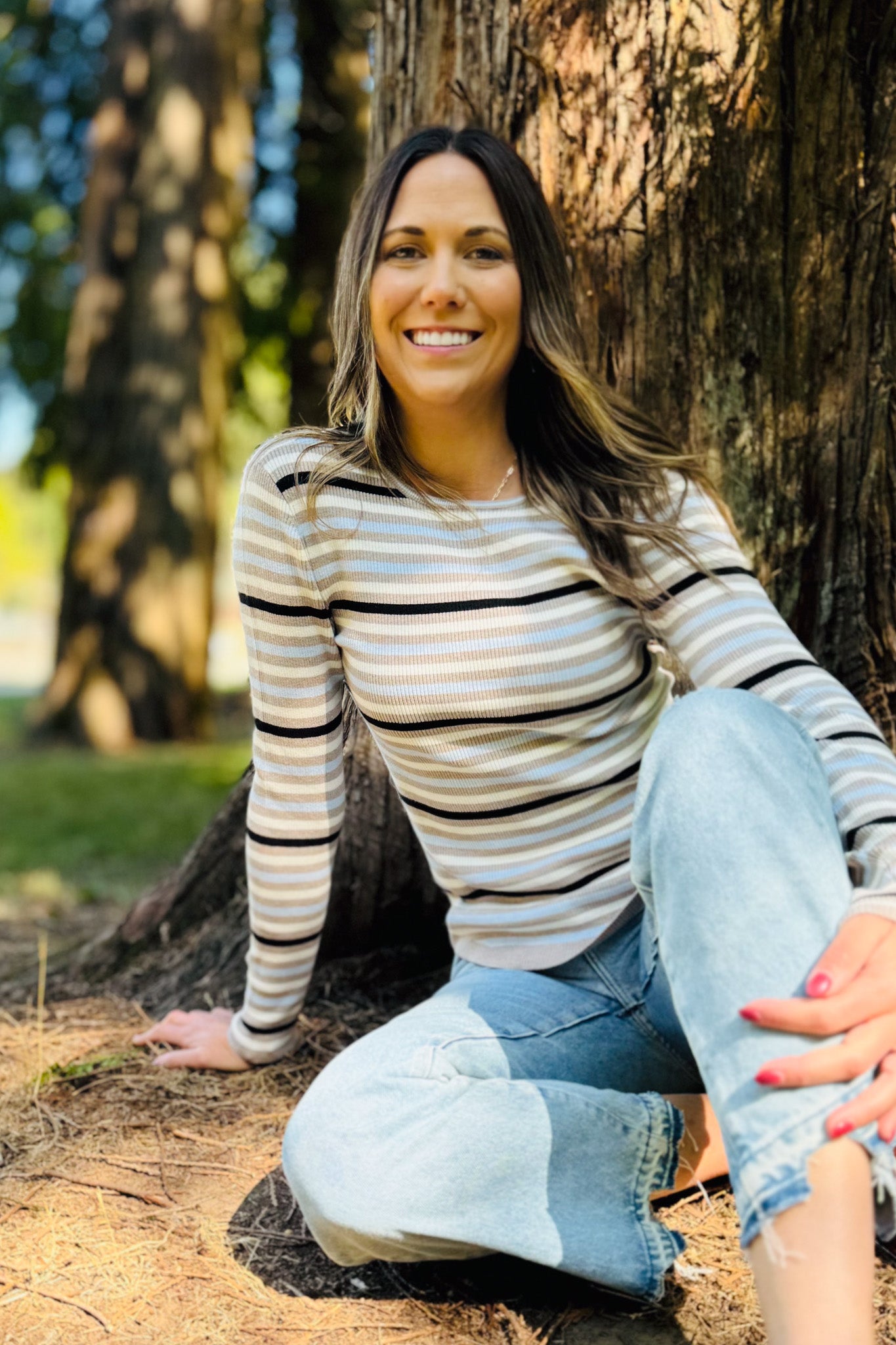 Striped Ribbed Sweater