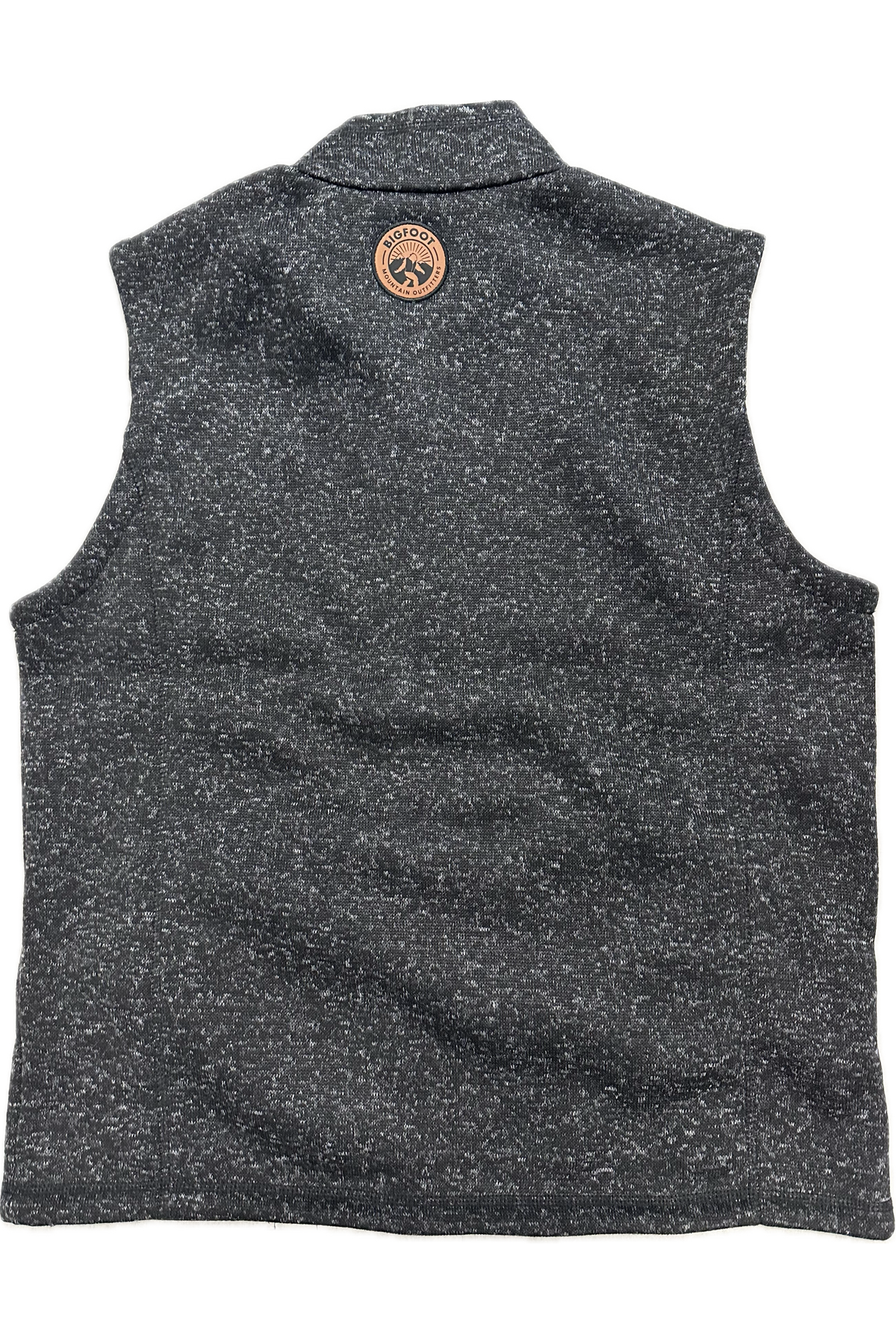 Bigfoot Mountain Outfitters Sweater Vest - Black Heather, an easy layering vest for crisp mornings, golf, travel and fall weekends