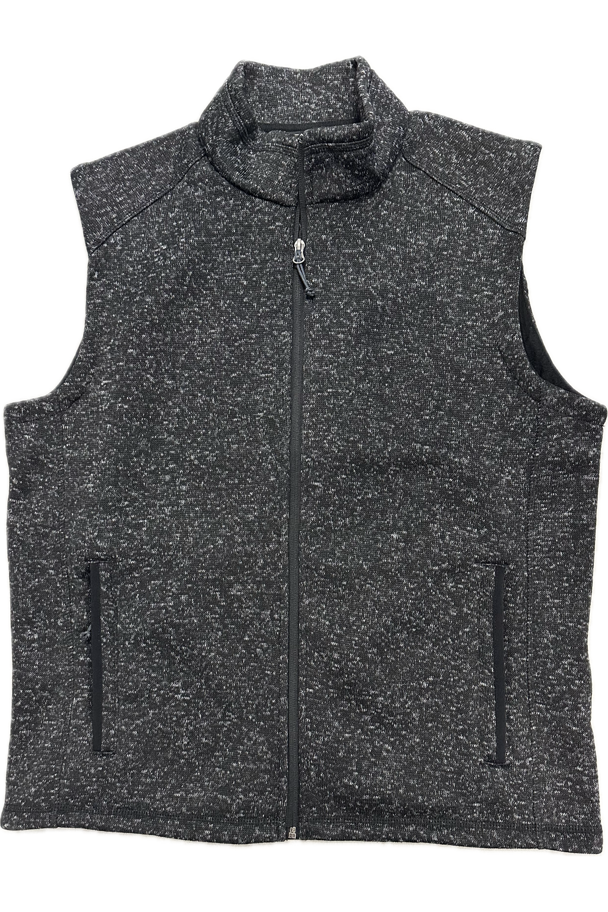 Bigfoot Mountain Outfitters Sweater Vest - Black Heather, an easy layering vest for crisp mornings, golf, travel and fall weekends