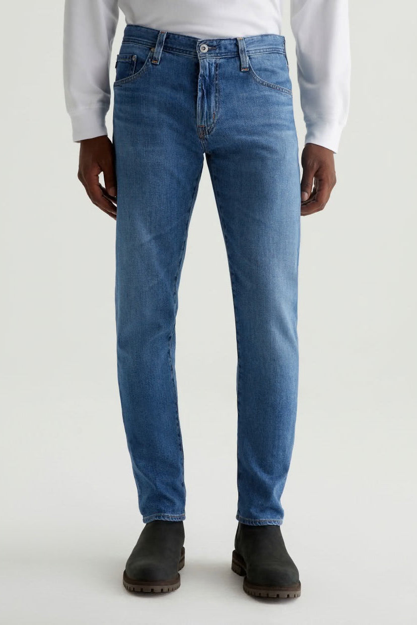 AG Tellis Jean Tailor, comfortable, versatile denim that dresses up for dinner or down for weekends and everyday wear