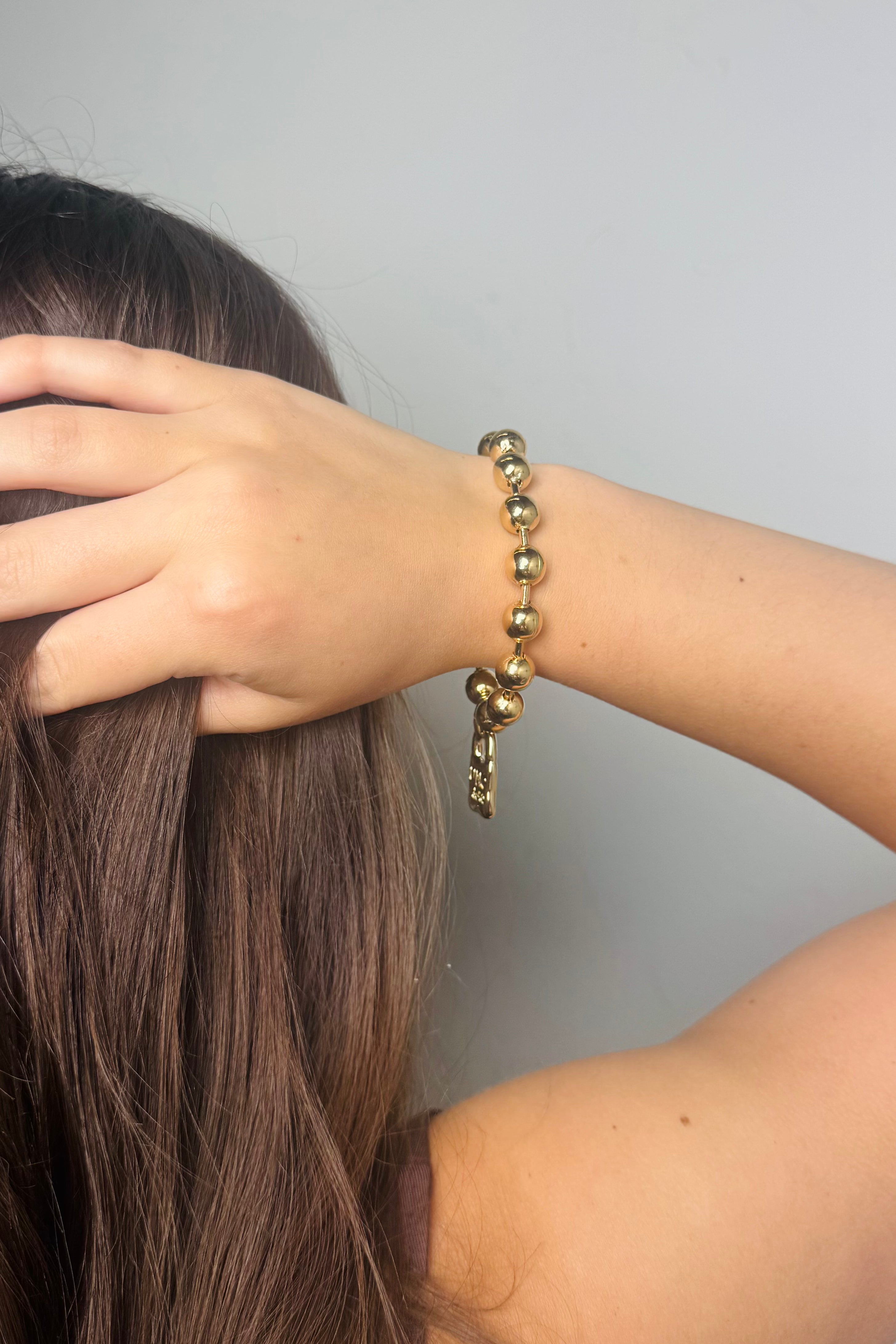 Snowflake Bracelet with padlock - Gold