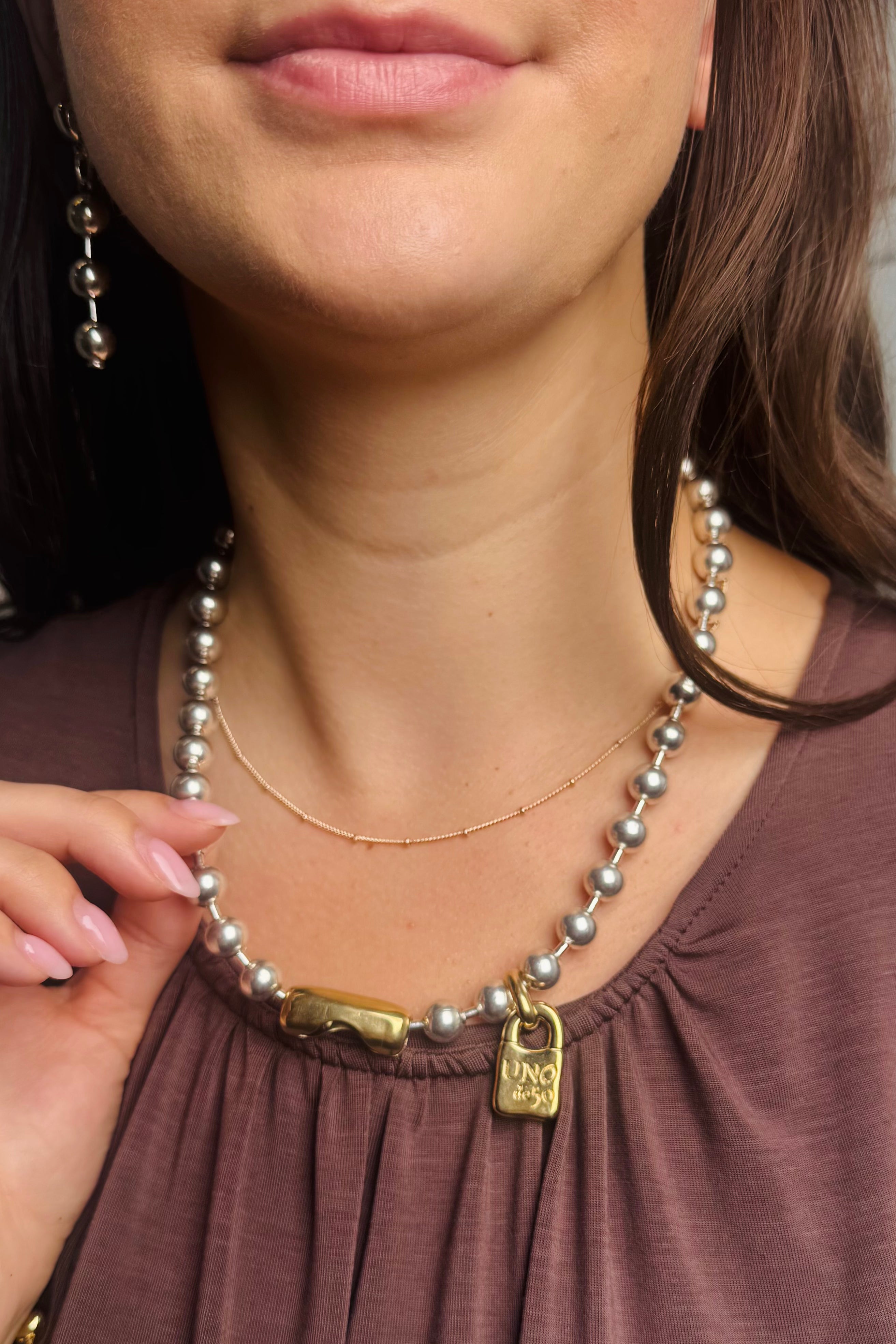 Snowflake Necklace Silver & Gold