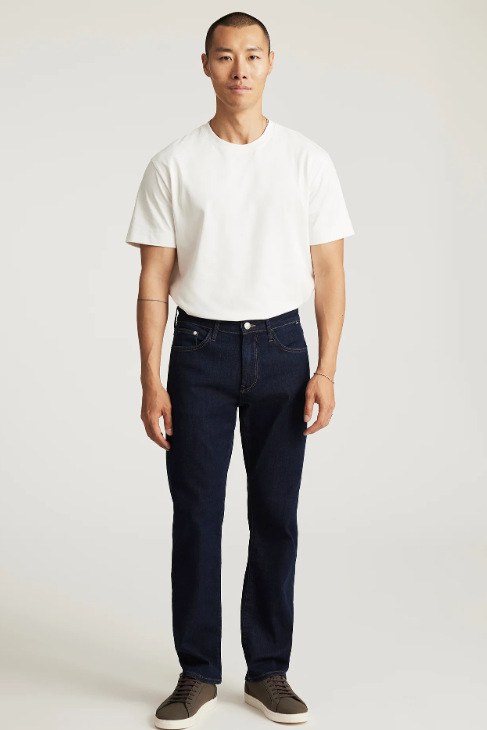 Mavi Zach Denim-Rinse Feather Blue, comfortable, versatile denim that dresses up for dinner or down for weekends and everyday wear