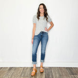 Carter Girlfriend Jeans in Mosaic Blue