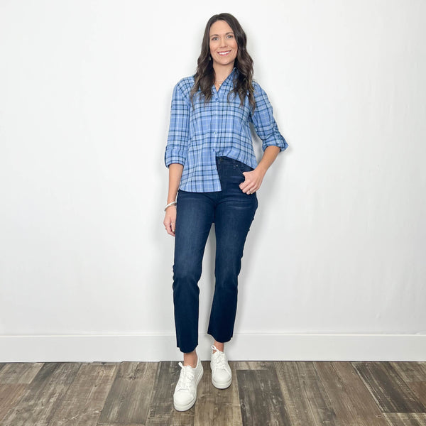 Elisa Blue Plaid Shirt