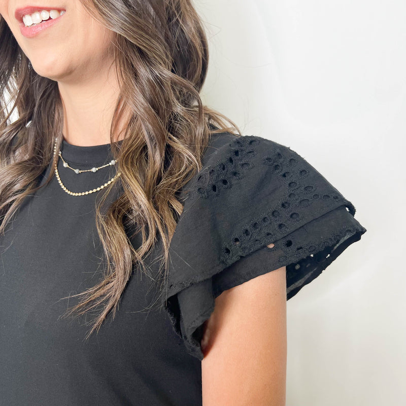 Ruffle Eyelet Dress