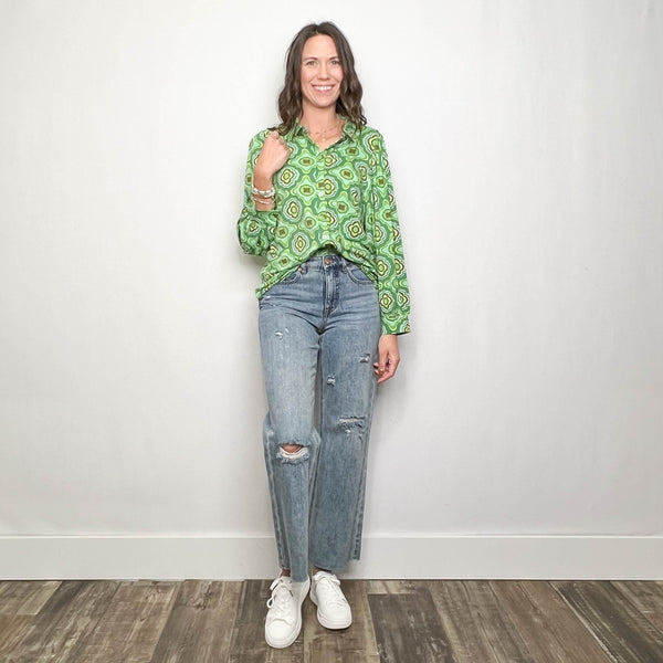 Seventies Print Blouse