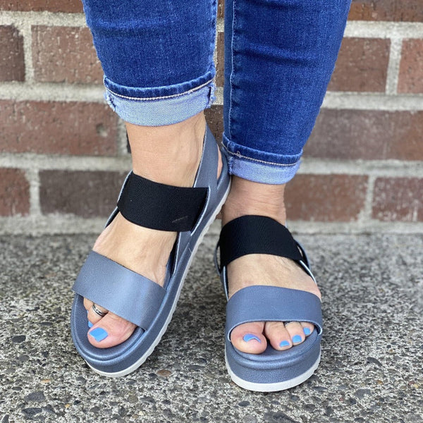 All Black - Banded Trekker Sandal - Arktana - Sandals
