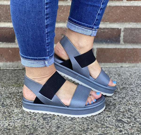 All Black - Banded Trekker Sandal - Arktana - Sandals