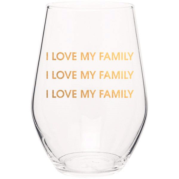 Chez Gagné - I Love My Family Wine Glass - Arktana - Accessories