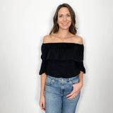 Cupro Ruffle Top