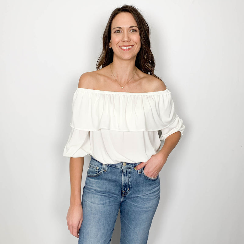 Cupro Ruffle Top