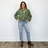 Dylan - Suede Sherpa Half-zip Pullover - Arktana - Sweaters
