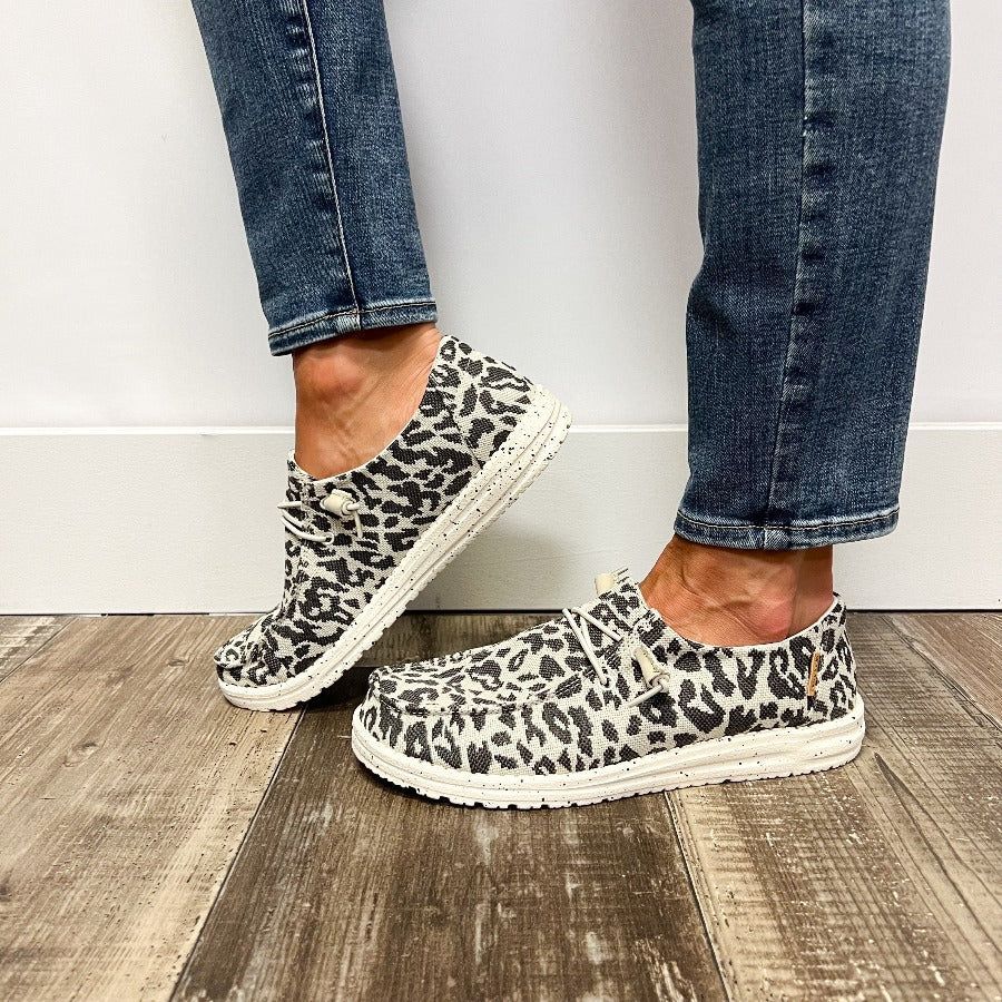 Hey Dude - Wendy Woven in Cheetah Grey - Arktana - Sneakers