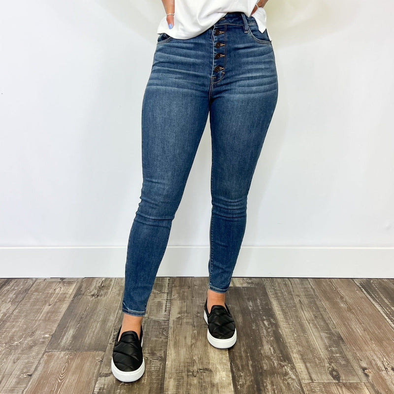 Hidden Jeans - Taylor Five Button High Rise Skinny - Arktana - Bottoms