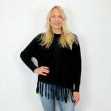 M Made in Italy - Boxy Sweater with Fringe - Arktana - Sweaters