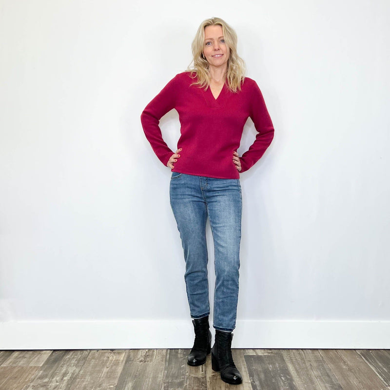 Michael Stars - Alena L/S V-neck Sweater - Arktana - Sweaters