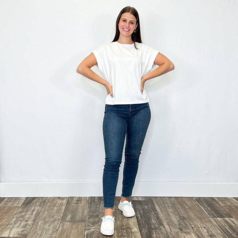 NYDJ - Alina Skinny Jeans With Frayed Hems - Arktana - Bottoms