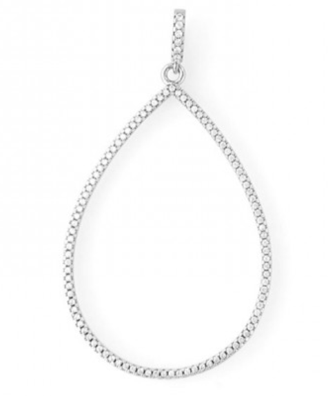 OMG Blings - Bling Teardrop Pendant in Silver - Arktana - Jewelry