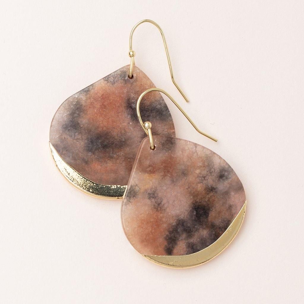 Scout - Stone Dipped Teardrop Earrings - Arktana - Jewelry
