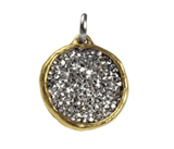 Waxing Poetic - Kristal halo pendant - brass - Arktana - Jewelry